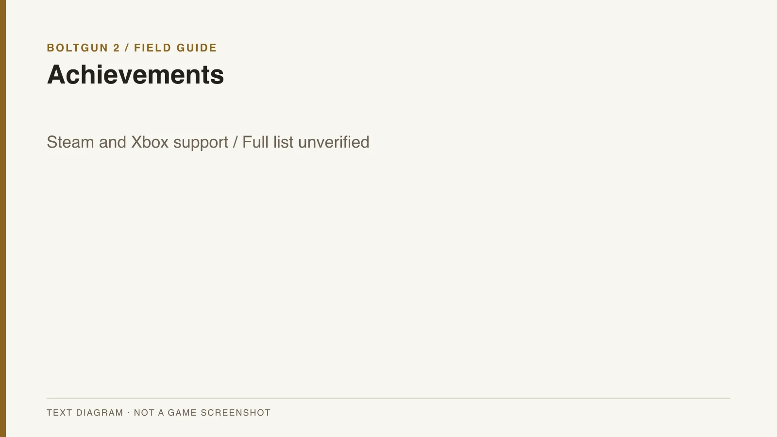 Boltgun 2 Achievements editorial text diagram