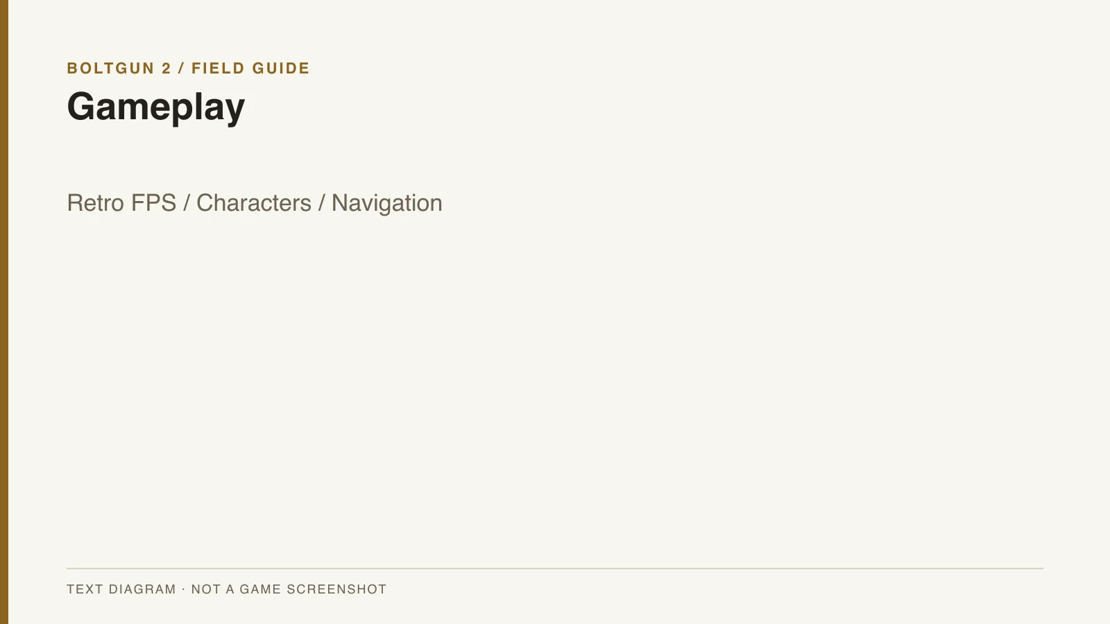 Boltgun 2 Gameplay editorial text diagram