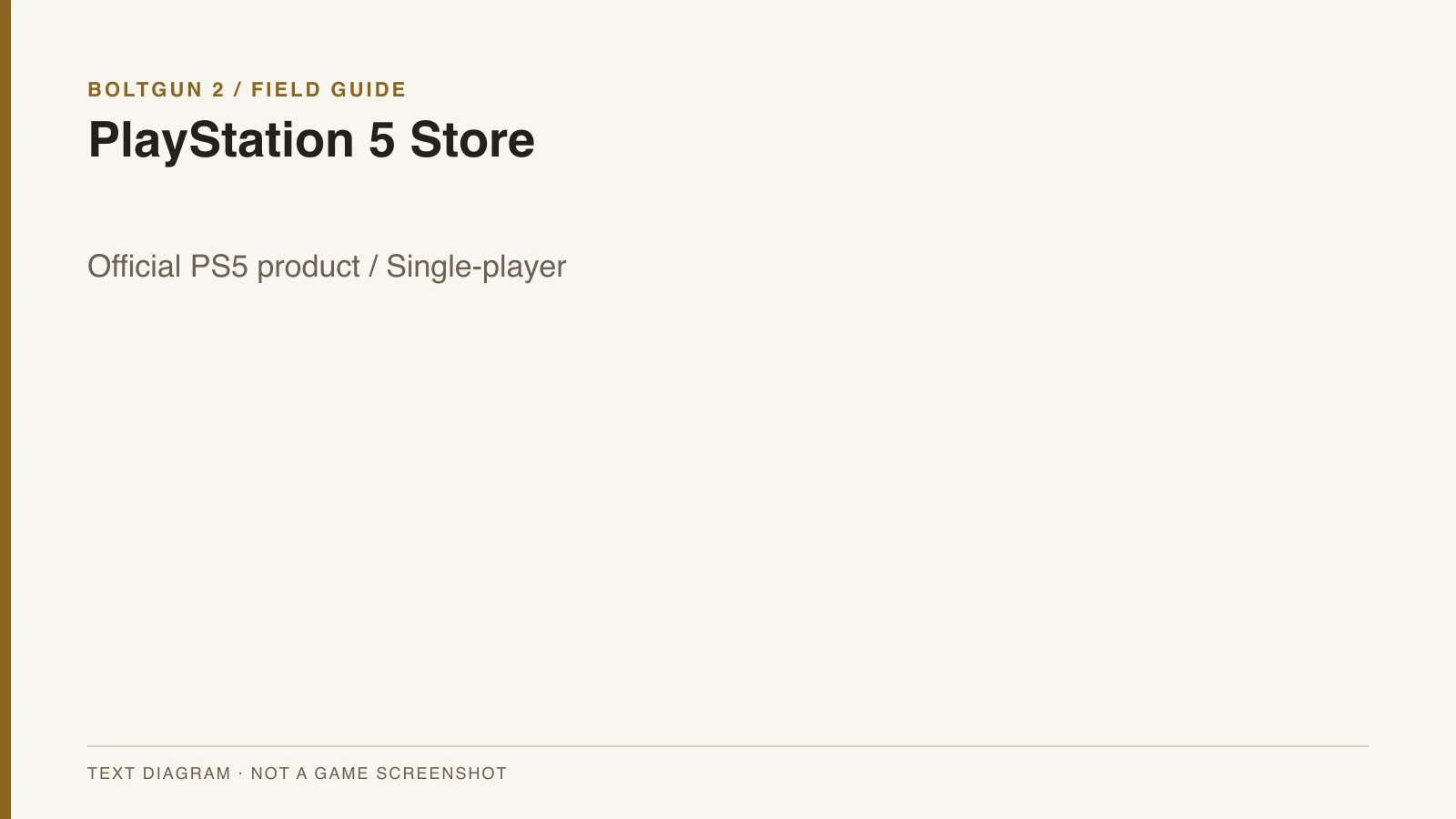 Boltgun 2 PlayStation 5 Store editorial text diagram