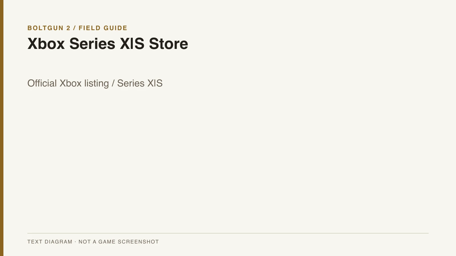Boltgun 2 Xbox Series X|S Store editorial text diagram